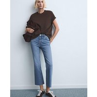 Flared Crop Jean Light Wash