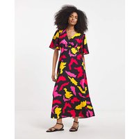 Maxi Satin Dress Multi