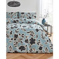 Floral Duvet Set Blue Black JD Williams DOUBLE
