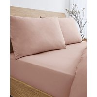 Pure Cotton Extra Deep 38cm Fitted Sheet Dusky JD Williams KING