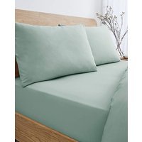 Pure Cotton Extra Deep 38cm Fitted Sheet Duck EGG KING
