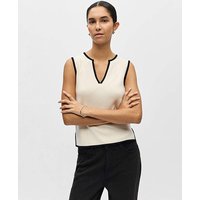 Sleeve V neck Knit Top