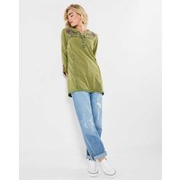 JB Boho Embroidered Jersey Tunic Top