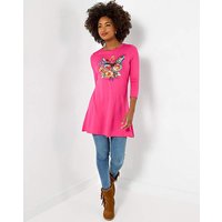 JB Beautiful Butterfly Graphic Tunic Top