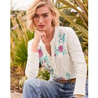 JB Fabulous Floral Embroidered Henley Multi Coloured