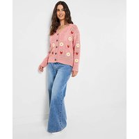 JB Emilia Embroidered Cardigan Multi Coloured