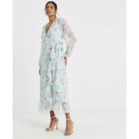 L S Ankle Wrap Dress Multi Coloured