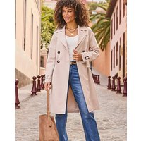 CINCH DOUBLE BREAST TRENCH COAT