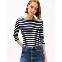 Slim Boat Neck Tee Stripe