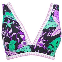 Frida Soft Plunge Bikini Top Floral Print