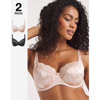 2 Pack Laura Full Cup Black/Blush Bras at JD Williams Catalogue 2 Pack Laura Full Cup Black/Blush Bras.