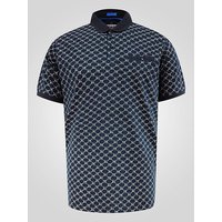 SAUNDERS Jacquard Collar S S Polo