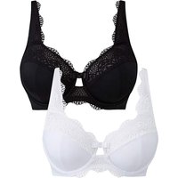 2 Pack Lottie Lace Black/White Bras 2 Pack Lottie Lace Black/White Bras