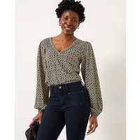 Margot Ikat Geo Print Top Multi