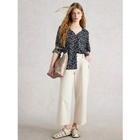 Rae Organic Cotton Top Navy