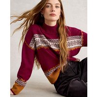 Millie Lambswool Jumper Pink Multi Coloured