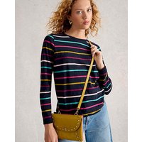 Clara Stripe Long Sleeve Tee Navy Multi