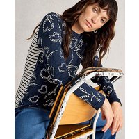 Clara Long Sleeve Tee Navy Multi