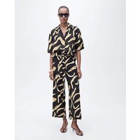 Printed Straight Fit Trousers Multi