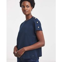 Gold Button T shirt