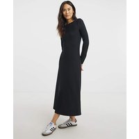 Rib Flare Midi Dress