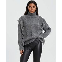 Roll Neck Tassle Jumper