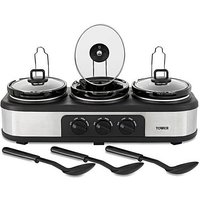 Tower T16015 3x 1.5L Pot Slow Cooker