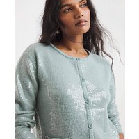 Clear Sequin Cardigan 12 14