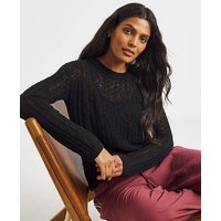 Hole Knit Crew Neck Jumper 28 30