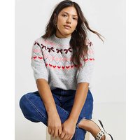 Fairisle Short Sleeve Knitted Jumper Multicolour 20 22