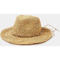 Beaded Trim Woven Hat ONE