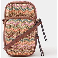 Stripe Raffia Phone Bag ONE