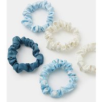 5 Pack Satin Hair Scrunchies ONE