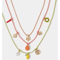 3 Pack Charm Cord Necklaces ONE