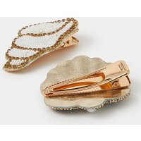 Beaded Shell Hair Clips ONE