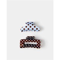 2 Pack Polka Dot Claw Clips ONE