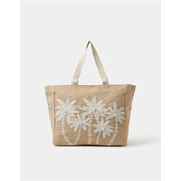 Palm Tree Woven Beach Bag ONE