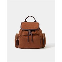 Pocket Faux Suede Backpack ONE