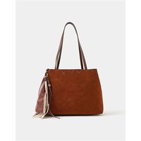 Faux Suede Scarf Tote Bag ONE