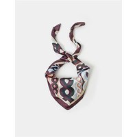 Print Square Satin Scarf Darks ONE