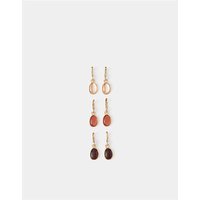 3 Pack Drop Earrings Darks Multi ONE