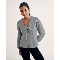 Gingham Check Blouse