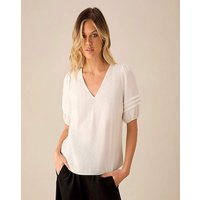 & Sleeve Pleat Top &