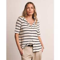 Anthology Button Front Crochet Top