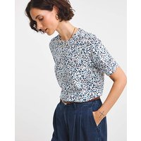 Printed Crew Neck Tee Animal Print JD Williams