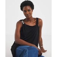 Trim One Shoulder Longline Top