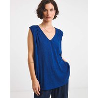 Tie Front Fine Pleat Vest