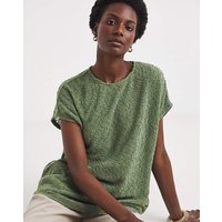 LONGLINE CURVED HEM BOUCLE