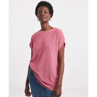 LONGLINE CURVED HEM BOUCLE