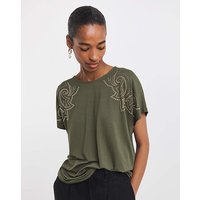 Western Embellished T Shirt
